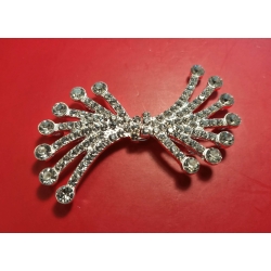 Zapięcie ozdobne skrzydełko srebrne